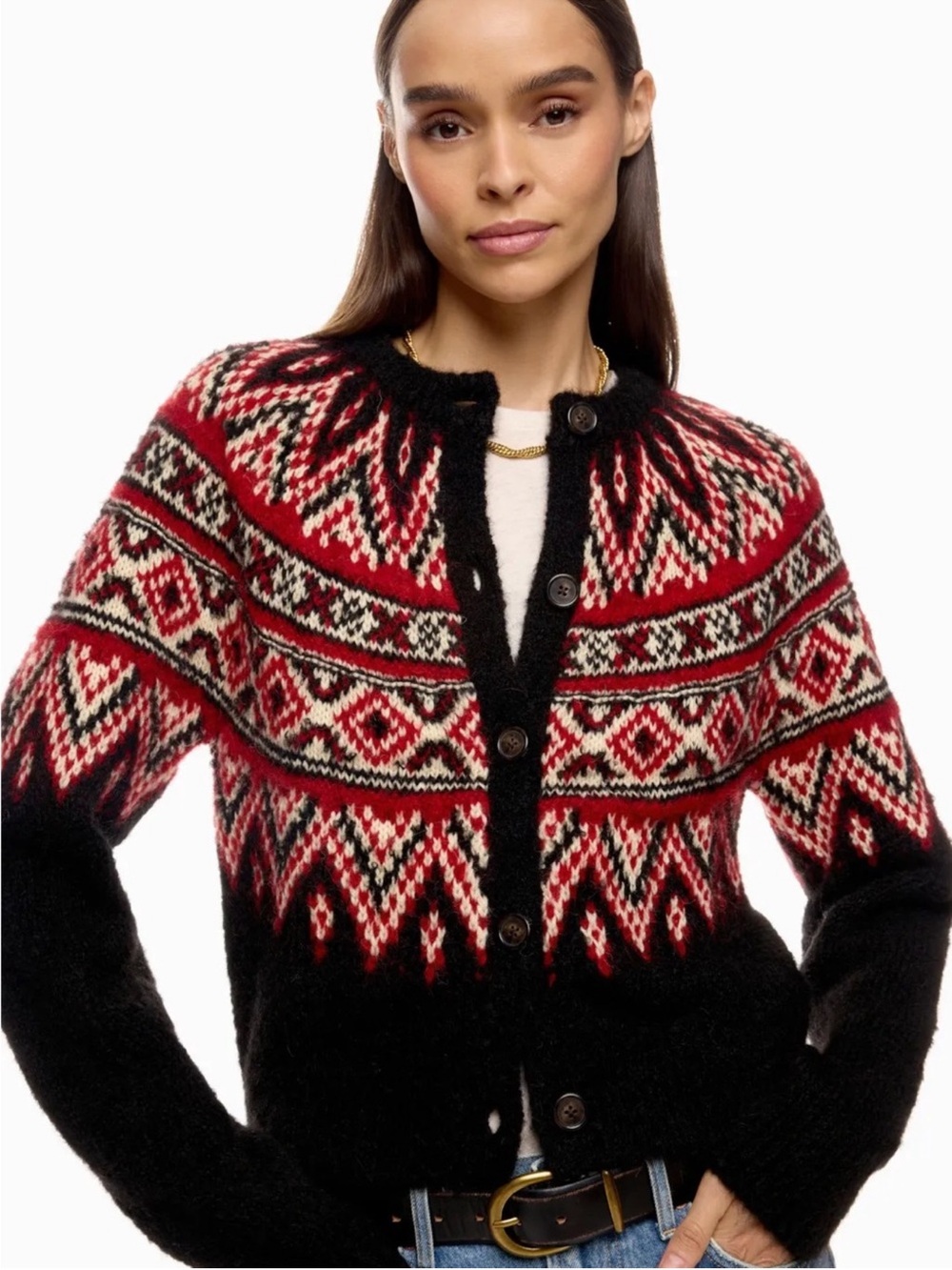 NWOT Polo Ralph Lauren Fair Isle Alpaca Blend Cardigan Sweater